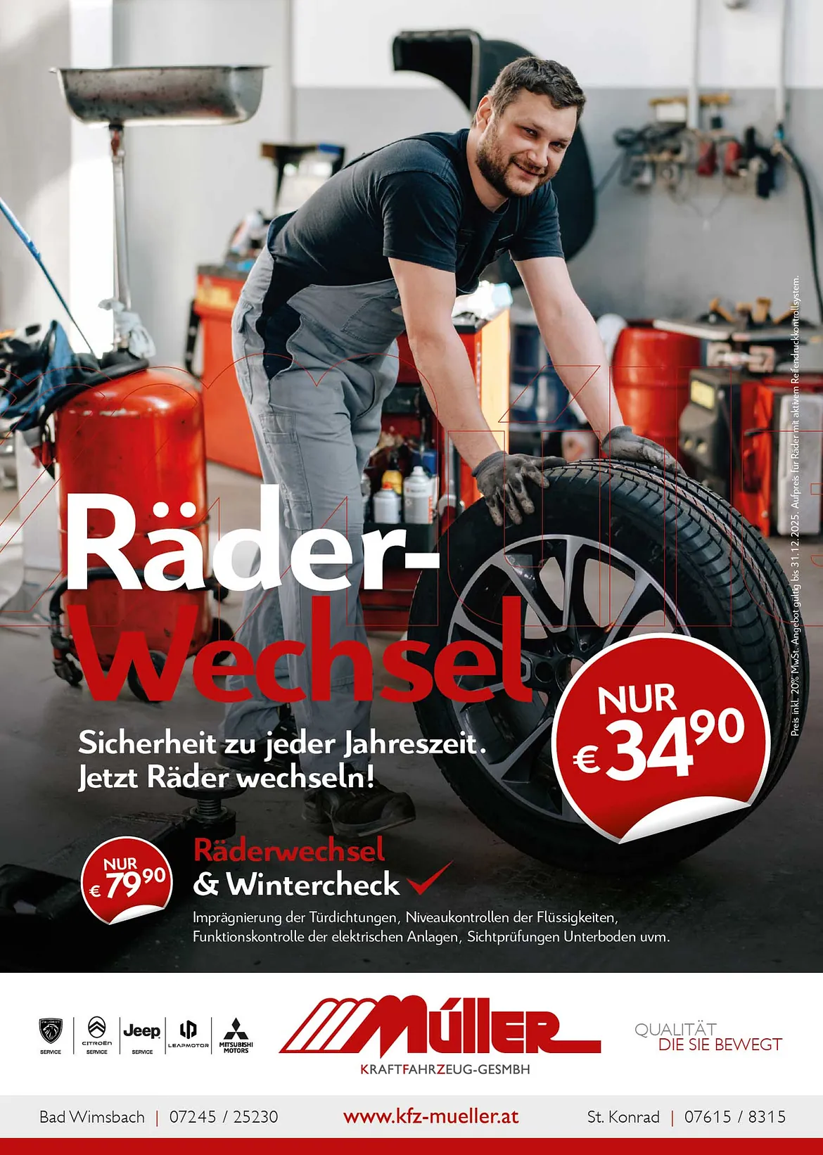 Räderwechsel nur € 34,90